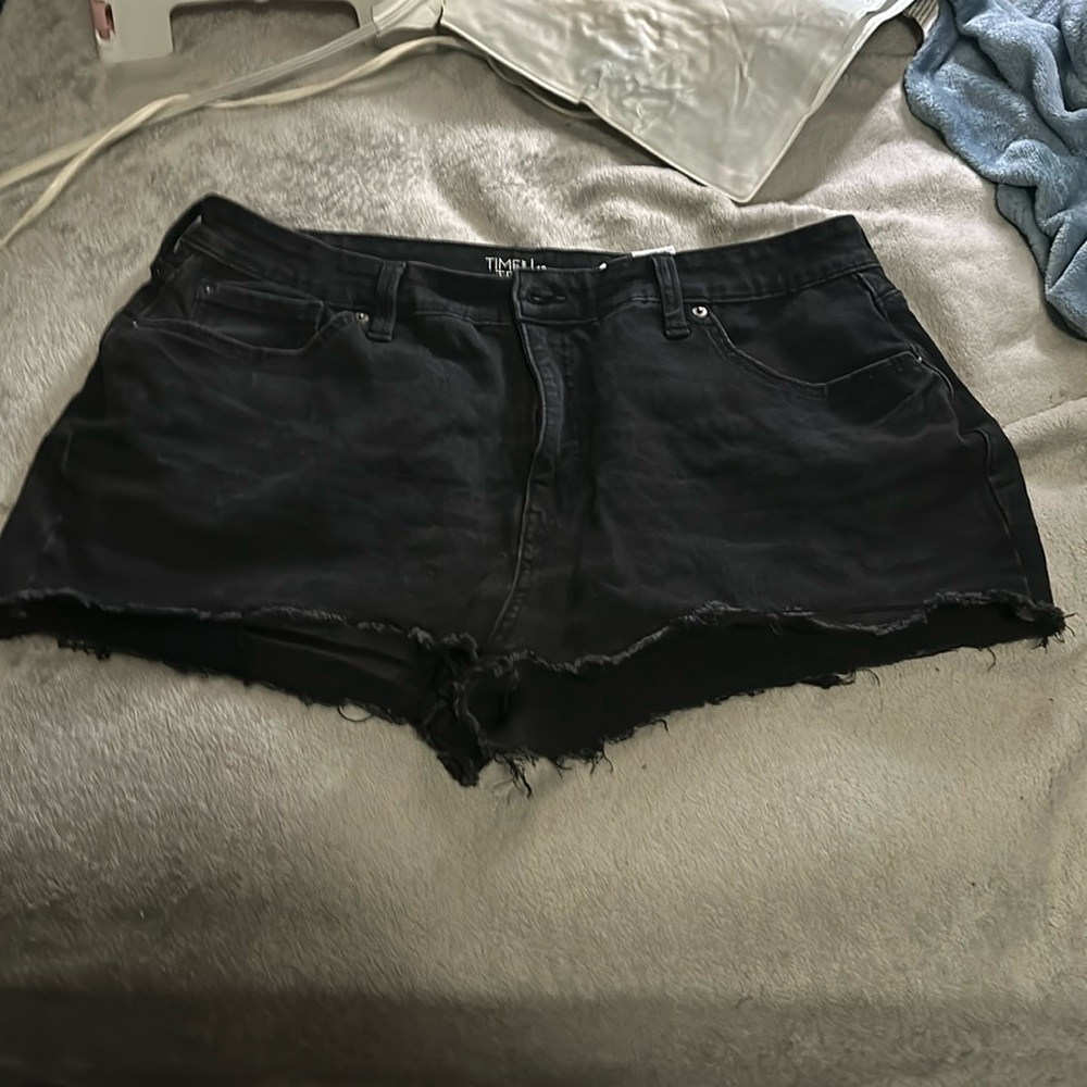 Black Jean shorts